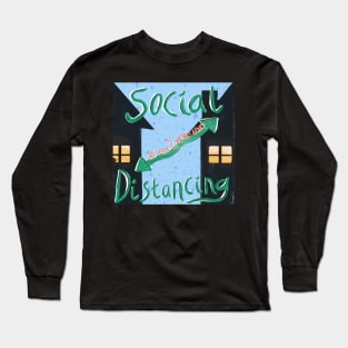 Social distancing Long Sleeve T-Shirt